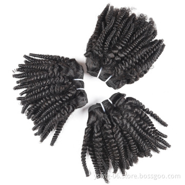 Wholesale Raw Brazilian Virgin Human Hair Vendors, 1b# Kinky Curly Wave Cuticle Aligned Hair